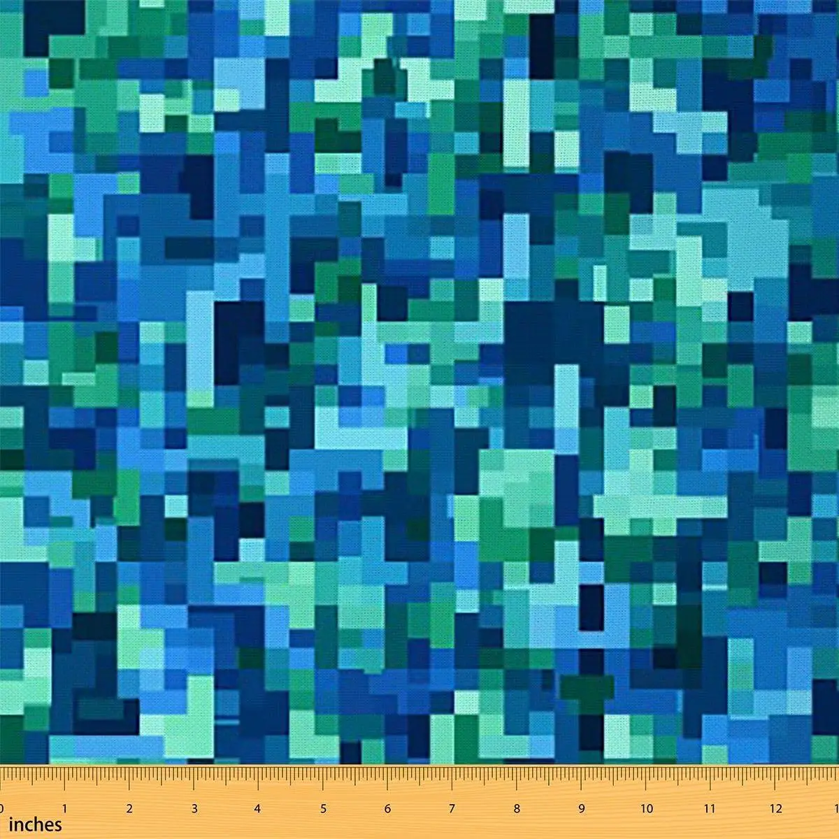 Feelyou Medium Weight Waterproof Video Game Pixelated Decorative Fabric by The Yard, Soft Polyester Geometric Check Gamepad Camo Grid, Indoor/Outdoor for Quilting Sewing DIY Crafts, Non-Stretchy Bolts