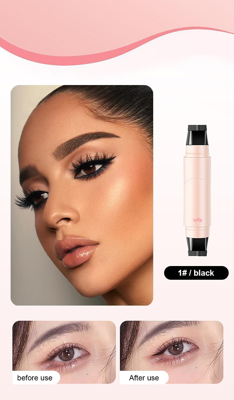 Rotating Eyeliner Stamp & Pen – Dual-Ended Quick-Dry, Long-Lasting Waterproof Liquid Liner for Effortless Winged Eye Looks.