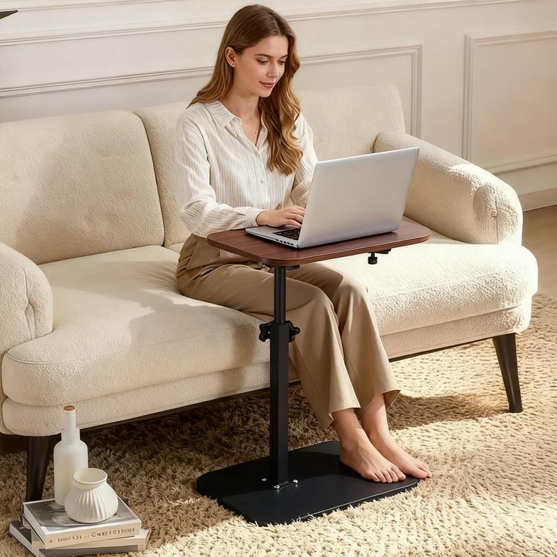 Adjustable Multi-Functional Side Table with 360 Degree Rotation Coffee RV Desk Perfect for RVs Bedrooms and Living Rooms