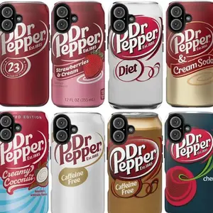 Dr Pepper Can Phone Cases, Dr Pepper Strawberries and Cream, Coconut, Diet, Soda, Cherry JAF