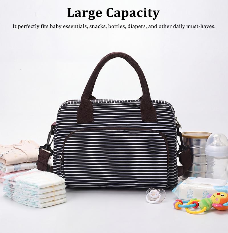 Diaper Bag Baby Bag Mommy Tote Bag Organizer Bag Insulated Baby Bottle Bag 11L for Travel Daily Use for Women