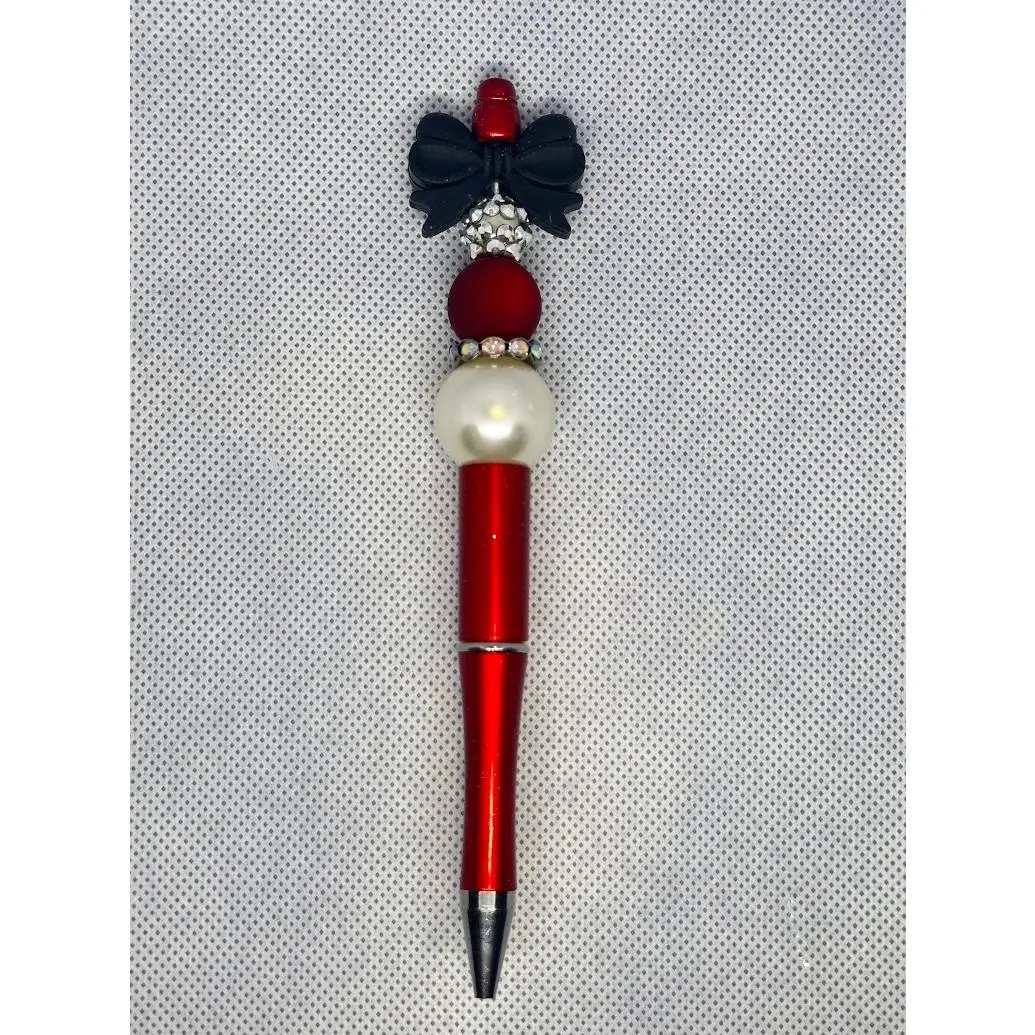Black bow red pen