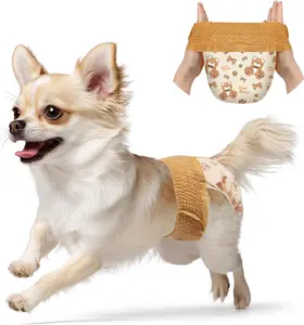 Dono Disposable Dog Diapers Female-60PCS/20PCS, Pull it Up Doggie Diapers for Female Dogs with 360° Stretchy Waist, Doggy Diapers for Dog in Heat Period, Super Absorbent Leak-Proof Puppy Diapers