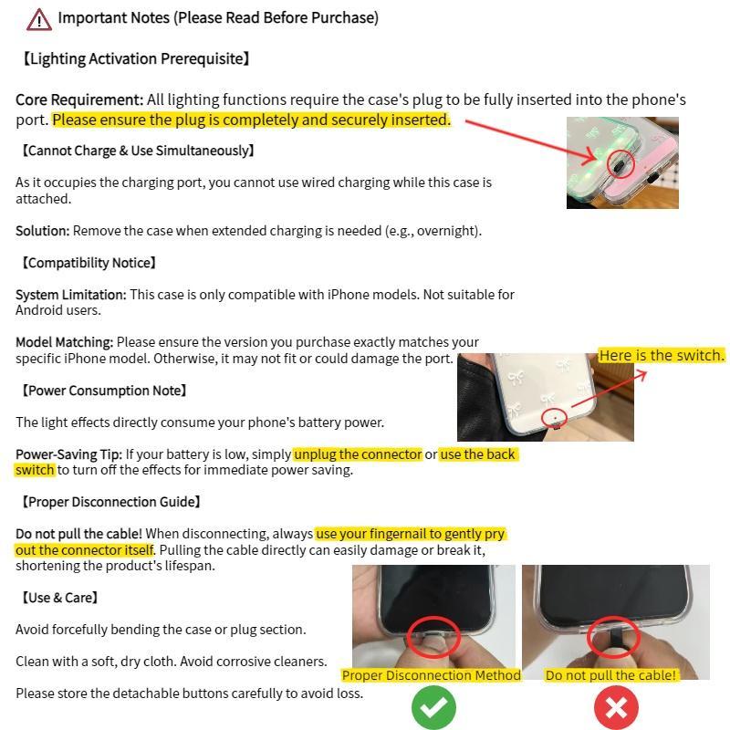 LED Bowknot Phone Case, Compatible with iPhone 11/12/13/14/15/16/17 Pro/Pro Max/Plus, Stylish Protective Cover, Unique Design for Daily Use, Protective Casing