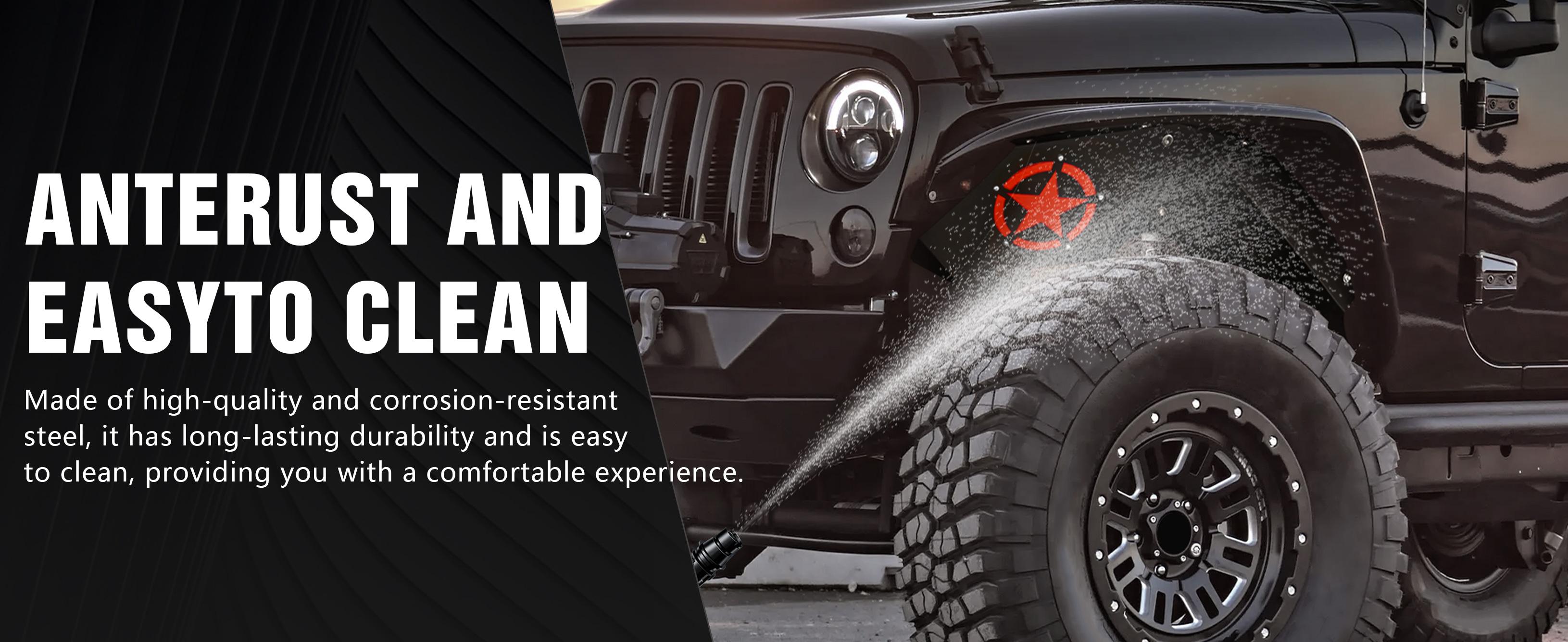 Yzona Fender Wells for 2007-2018 Jeep Wrangler JK & JKU Unlimited 2/4 Doors (2 PCS)