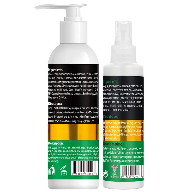 Wig Shampoo for Synthetic Wigs & Wig Milk Spray for Synthetic Hair, Detangle and Anti-Frizz, Cleansing-Inspired Care for Daily Use Conditioner Haircare Cleansing Cleanser Wig Shampoo for Synthetic Wigs & Wig Milk Spray for Synthetic Hair, Detangle and Anti-Frizz, Cleansing-Inspired Care for Daily Use Conditioner Haircare Cleansing Cleanser