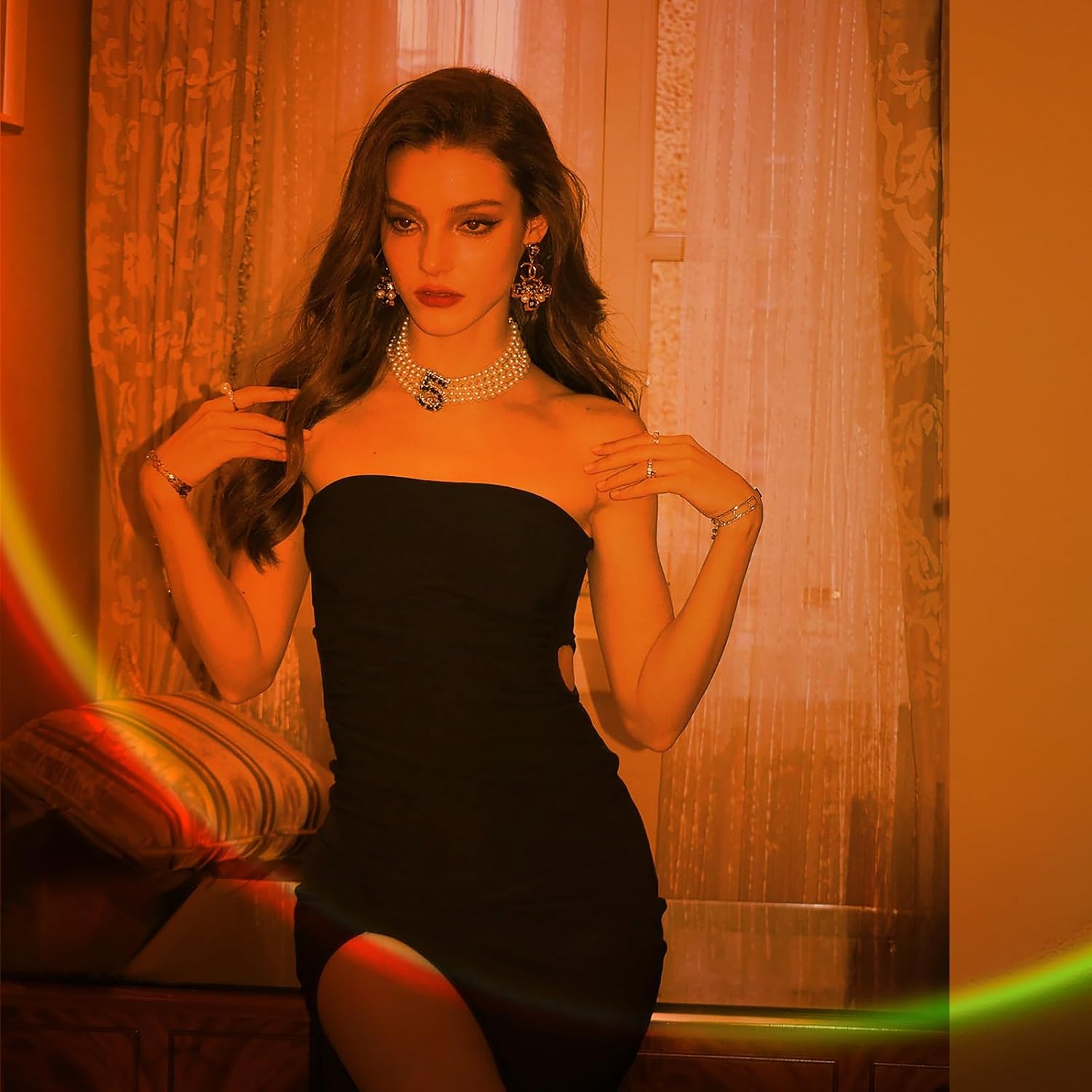 Fall Sunset Lamp Projector Light 180° Adjustable Sunset Mood Lamp, 4 Modes, Remote Control RGB Ambient Night Light for Bedroom, Gaming Room, Live Streaming Photography & Parties Home Wall Decor Party Live Streaming Christmas Gift Led Multi