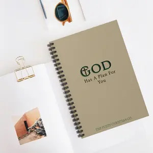 God Has a Plan for You Notebook – Christian Spiral Journal, Faith Encouragement Writing Notebook, Inspirational Gift