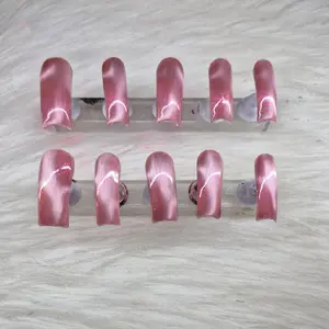 Cateye Curved Press On Nails