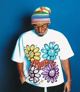 Euphoric Expression White Graphic Tee, Trendy Casual Crew Neck Short Sleeve Top, Soft Breathable Fabric, Loose Relaxed Fit, Lightweight for Everyday Streetwear, Stylish Novelty Shirt for Men and Women