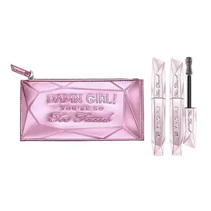 Too Faced Damn Girl Mascara Duo, Includes Matching Cosmetic Bag