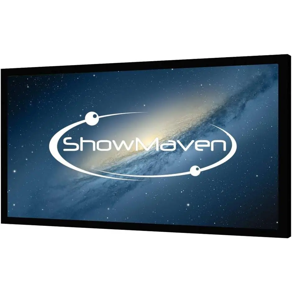 VINGLI 100in Fixed Frame Projector Screen, Diagonal 16:9, Active 3D 4K Ultra HD Projector Screen for Home Theater or Office (16:9, 100")