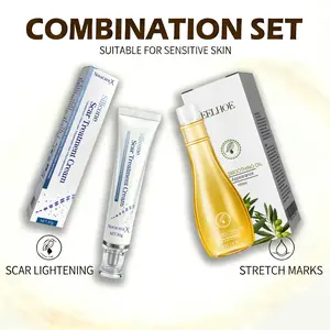 Stretch Mark Oil & Silicone Scar Gel Set Skin Repair For All Skin Care Needs