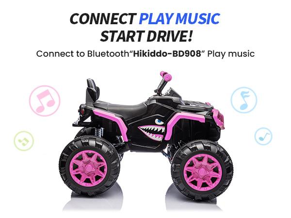 Hikiddo 24V 4WD Kids Ride on ATV 4 Wheeler, Electric Ride on Toy for Big Kids with 4*200W Motor, 5.6Mph Max Speed Hikiddo 24V 4WD Kids Ride on ATV 4 Wheeler, Electric Ride on Toy for Big Kids with 4*200W Motor, 5.6Mph Max Speed