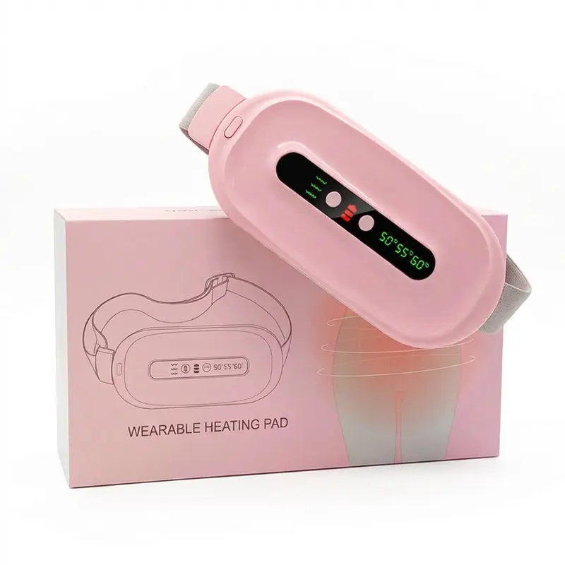 2026 New Portable Cordless Deer Velvet Heating Pad - Fast-Heat Fast-Charge Electric Abs Wrap for Cramps, 3 Heat Settings, 3 Massage Modes, Adjustable, Auto Shut Off, Women's Pain Relief Warmer, Gifts for Women Daughter Girlfriend Birthday Female