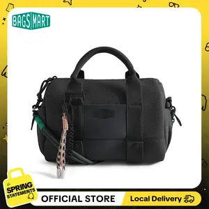 BAGSMART Reiki Mini Gym Compact Duffle Bag (9.84" x 5.9" x 6.69") 5.5L Capacity, Waterproof PVC Pocket, Adjustable Bottom Straps, Elastic side pockets, Ideal for Gym & Daily Use