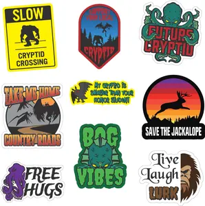 Cryptid Sticker Extra Large Stickers for Adults Funny Adhesives with Memes Funny Stickers with Colorful Graphic Decals Funny Sarcastic  Multi