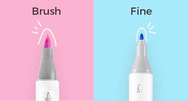 Ohuhu Honolulu 120-Color Dual Tips Alcohol Art Marker Set, Brush&Chisel/Brush&Fine Tips, Refillable Ink, AP Certificated Double Tipped Art Marker Set for Artist Adults Cozy Coloring Drawing Illustration