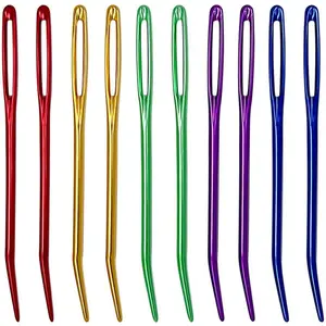 10Pcs Yarn Needle, Yarn Darning Tapestry Needle, Bent Needles for Crochet, Large Big Eye Weaving Needle, Tapestry Needle, Bent Needles, Bent Tapestry Needles, Wool Blunt Needles Needle