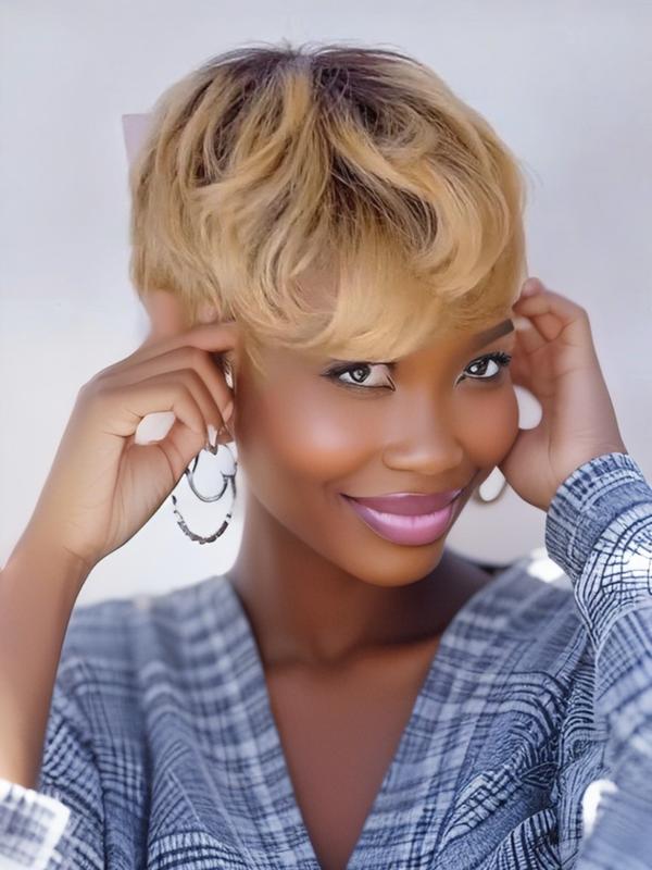 Pixie Cut Wig Human Hair Short Human Hair Wigs for Women Kinky Curly Wig Ombra Blonde 1b/27 Red Short Wigs Human Hair Natural Hair Pixie Wig with Bang Pixie Cut Wig Human Hair Short Human Hair Wigs for Women Kinky Curly Wig Ombra Blonde 1b/27 Red Short Wigs Human Hair Natural Hair Pixie Wig with Bang