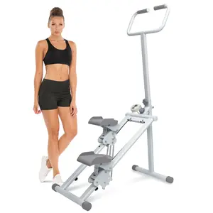 Stair Stepper with 3 Adjustable Pedal Angles, 300 lbs Capacity, Foldable Vertical Climber Step Machine with LCD Monitor, 3 Adjustable Resistance Springs