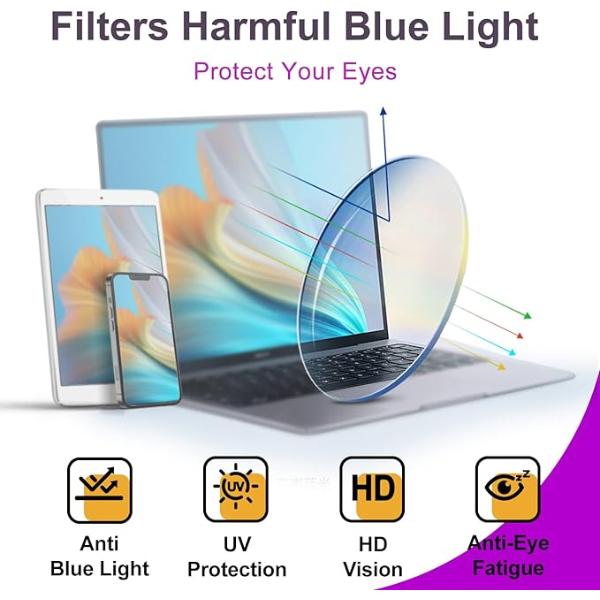 Blue Light Blocking Glasses Square with Anti Computer Glare for Gaming Blue Light Blocker for Men and Women