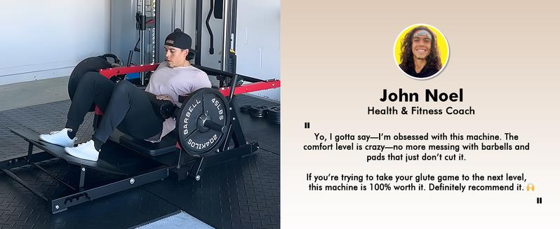 GWMD HRTQ Hip Thrust Machine 800LBS Plate-Loaded Glute Trainer with Adjustable Footboard Home Gym Strength & Glute Training Equipment for Enhanced Comfort & Stability