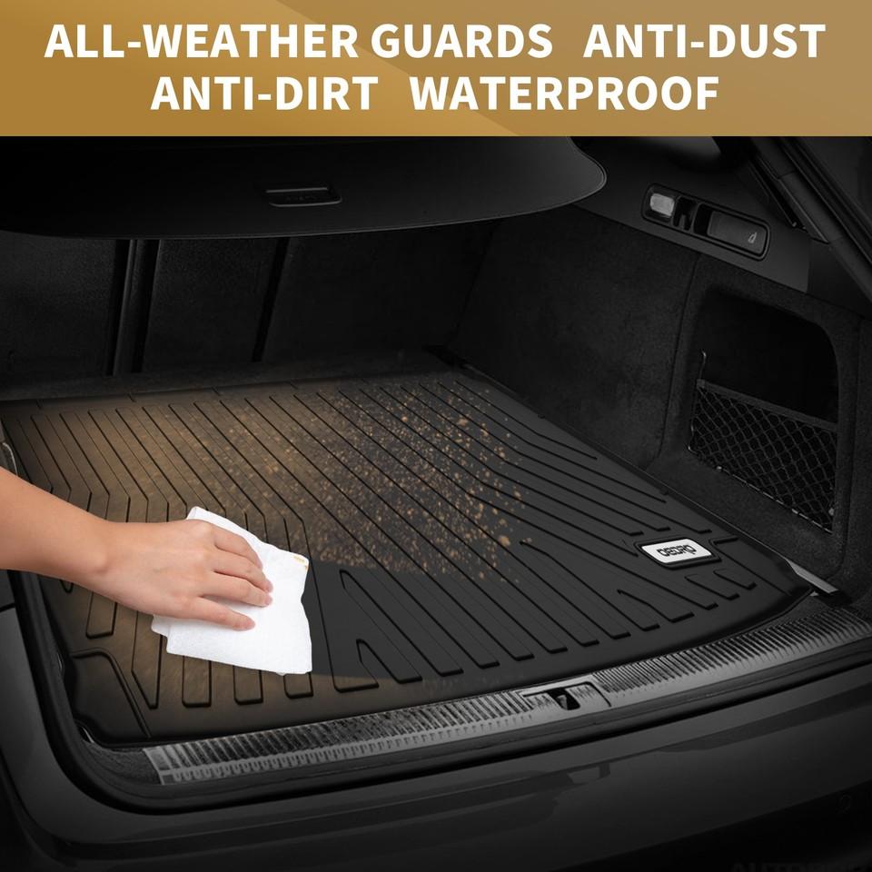 YITAMOTOR Floor Mats & Cargo Liner Fit for 2021-2025 Jeep Grand Cherokee L (ONLY for 6 Seat), TPE All Weather Custom Fit 3 Row Floor Liners and Trunk Liner,(Without Center Console)