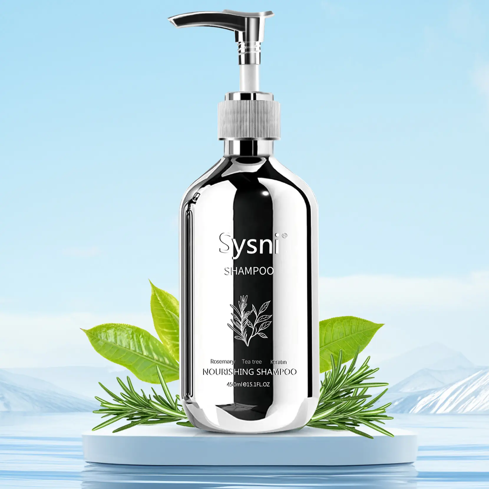 2025 New Sysni Organic Rosemary Shampoo and Tea Tree Special Shampoo, keratin nourIshing ,Promote Hair Growth, Strengthening Shampoo, Prevent Hair Loss Cleansing Shampoo,Deep Cleans, Refreshes Scalp, For All Hair Types, Especial Oily Hair Rosemary Biotin