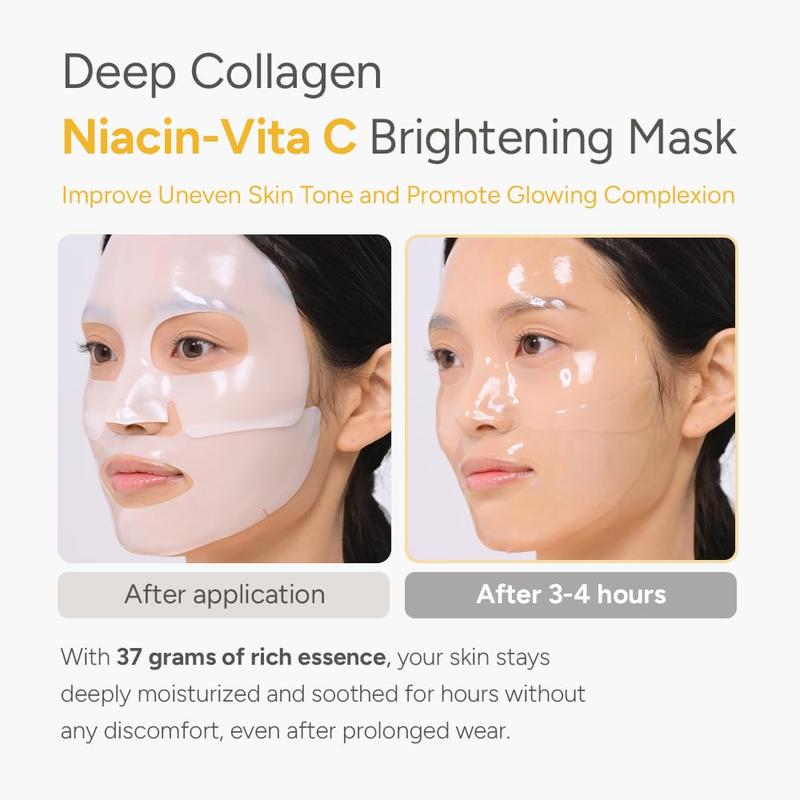 [Sungboon] Deep Collagen Brightening Overnight Mask (4ea) | The OG Glowing Facial Mask with Vitamin C | Korean Skincare Essential