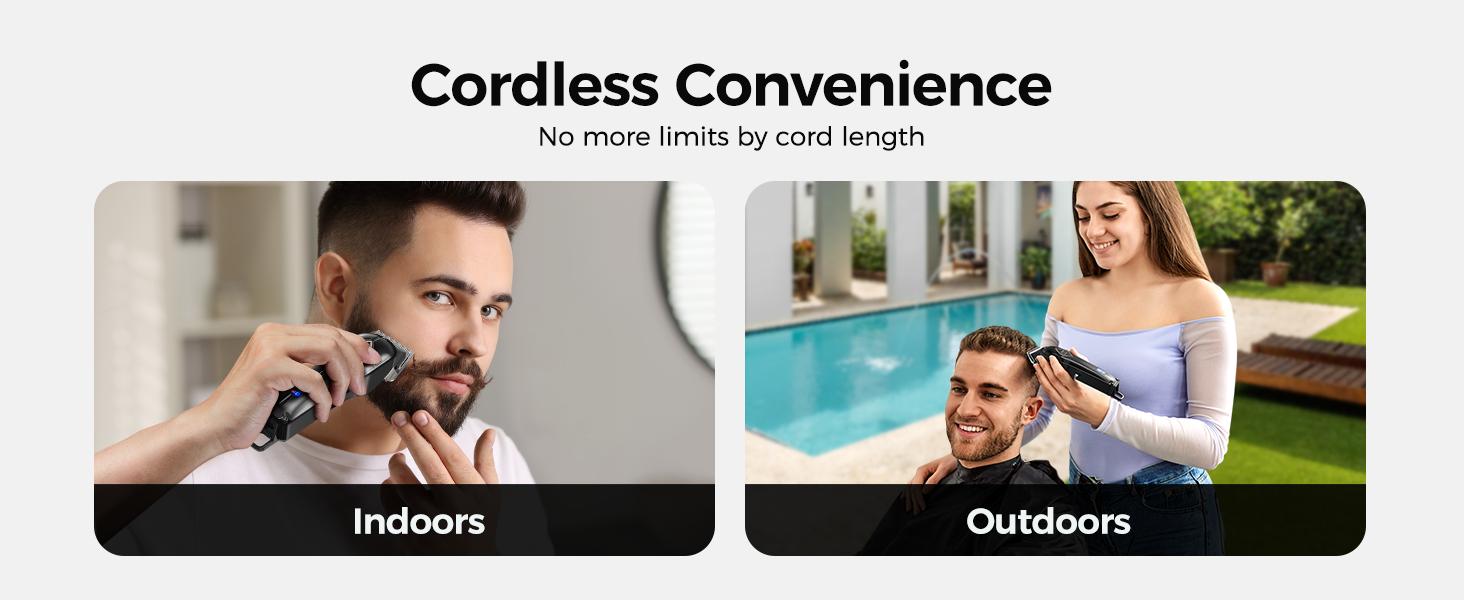 GLAKER Hair Clipper & Trimmer Kit - Cordless, LED Display, Long Battery Life, Adjustable Steel Blades, Spectacular Comfort - K11