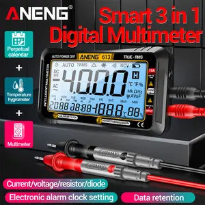 ANENG 613 Digital Multimeter: Auto-Ranging TRMS 4000 Count, Measures AC/DC Voltage, Current, Resistance, Capacitance, Diode & Temperature with Large LCD Backlit Display