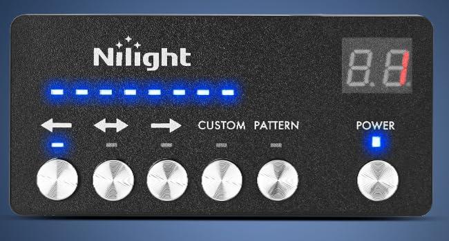 Nilight 144LED Traffic Advisor Strobe Light Bar with Controller Amber Red Warning Lights Hazard Interior Front/Rear Windshield Flashing Light for Cars Plow Trucks Construction Vehicles