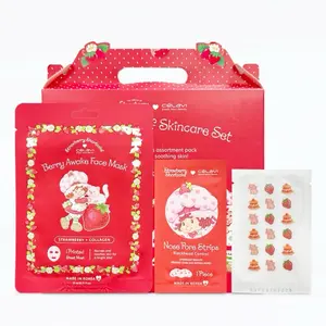 Celavi Strawberry Treat Yourself Skincare Kit - Everyday Essentials Assortment Pack for Reviving & Soothing Skin