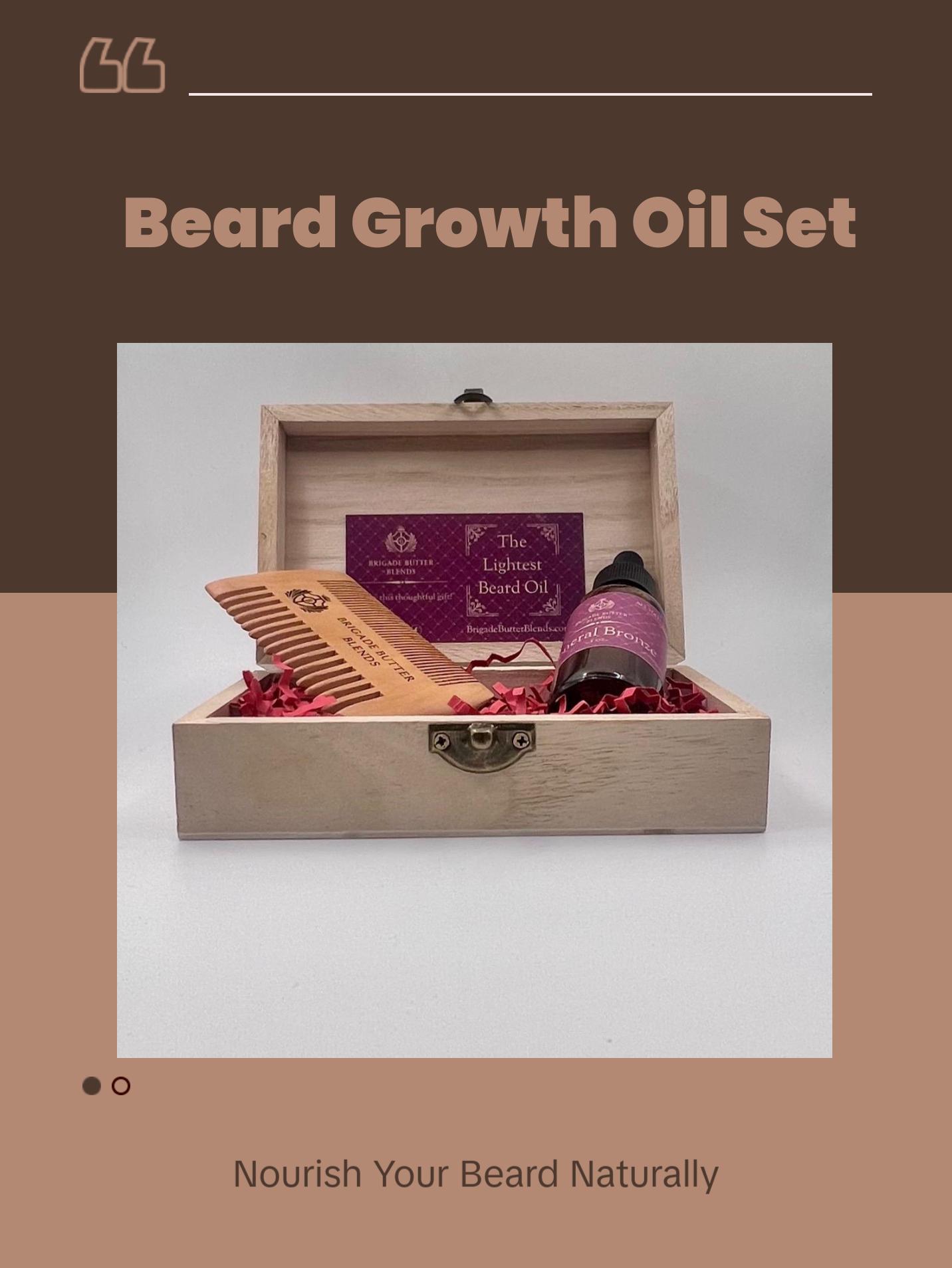 Beard Growth Oil with Comb Gift Set