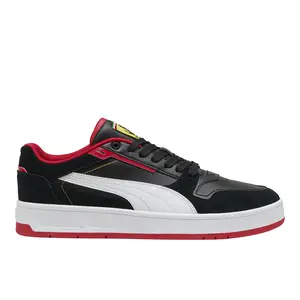 PUMA Mens Scuderia Ferrari Court Classic Street Lace Up Sneakers Shoes Casual - Black