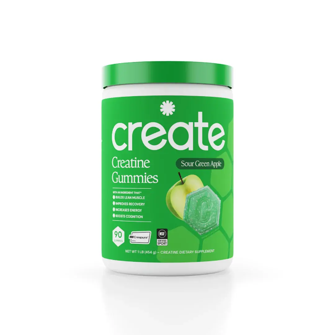 Create Wellness Creatine Monohydrate Gummies 1.5g Creapure per Gummy Lean Muscle Booster Daily Dietary Supplement for Energy Focus & Wellness Glow Collagen Vitamins