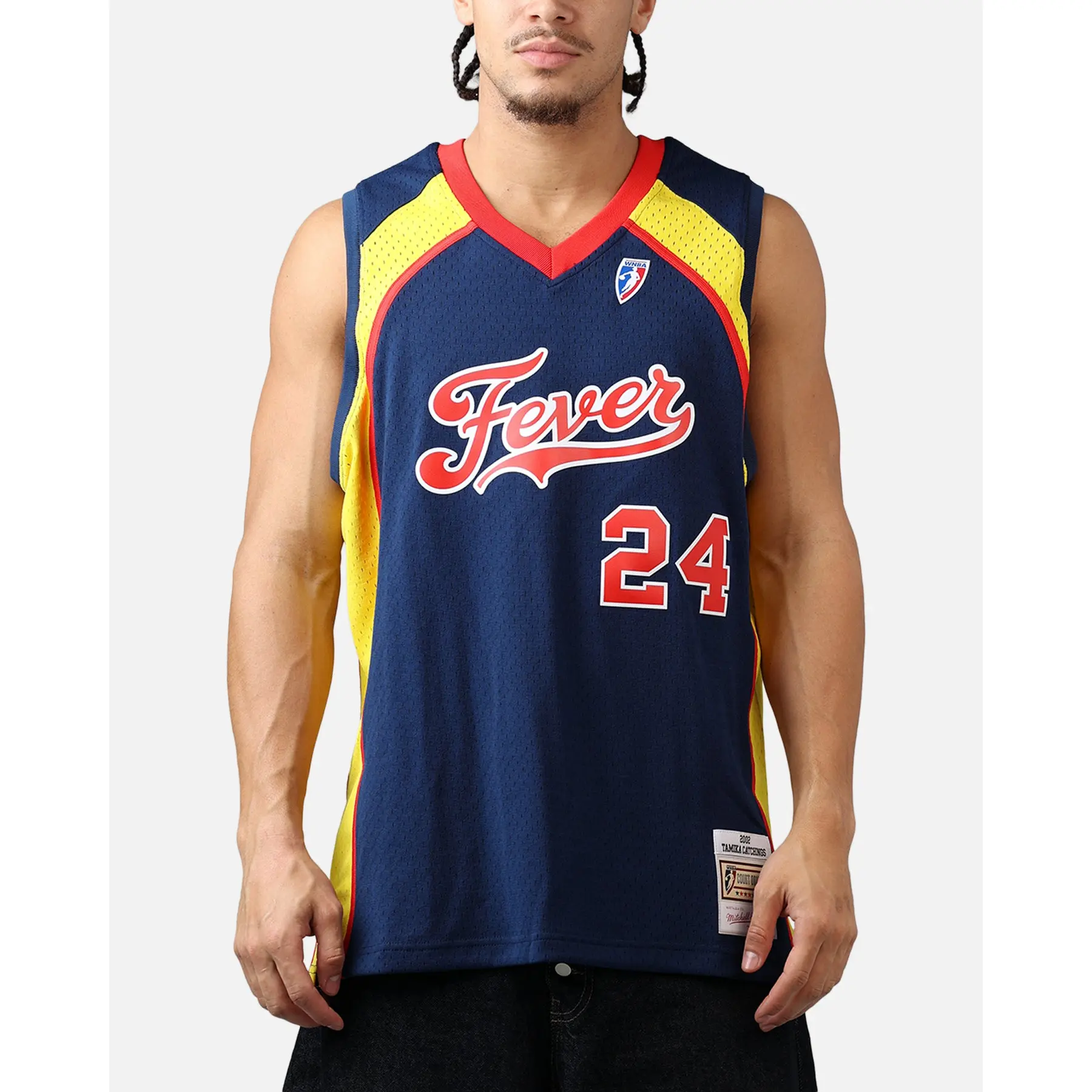 Mitchell & Ness Indiana Fever Tamika Catchings #24 '02 Road Swingman Jersey Blue