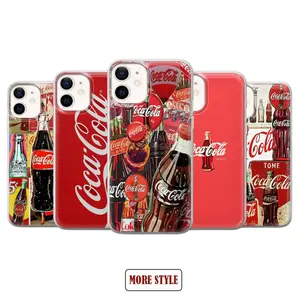 Coca Cola Drink Phone Case Soda Cover for iPhone 12 14 16 Pro Max, MagSafe Phone Cover