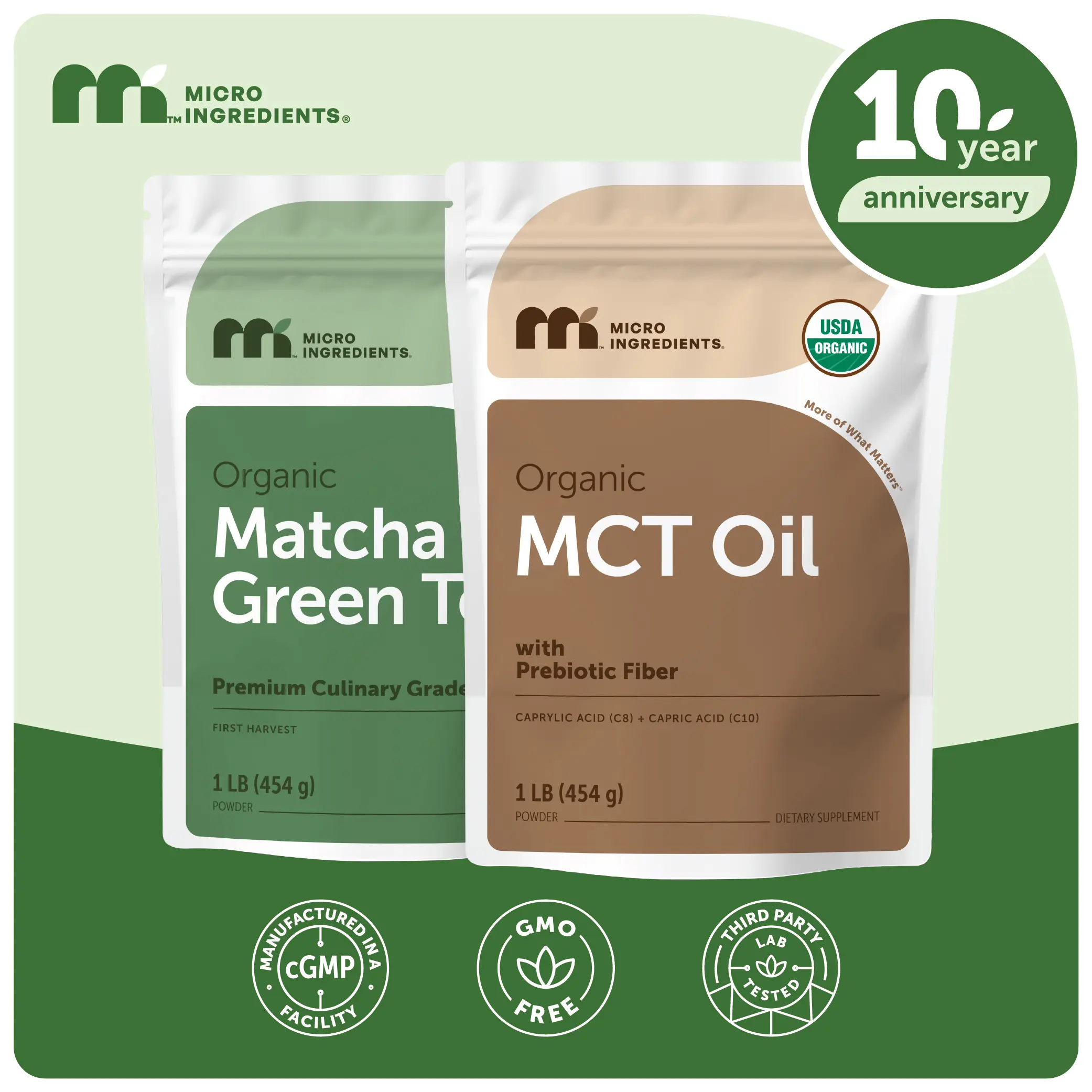 Matcha Tea Lover Bundle: Matcha Green Tea Powder 1lb & MCT Oil Powder 1lb Matcha Tea Lover Bundle: Matcha Green Tea Powder 1lb & MCT Oil Powder 1lb