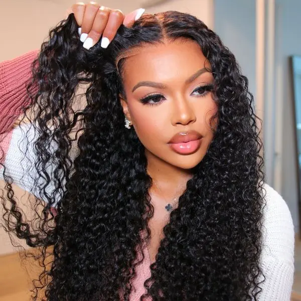 Glueless Deep Wave Human Hair Wigs Ready To Go 9x6 Brazilian 13x6 HD Lace Closure Wig Human Hair For Women Pre Plucked 180% Density