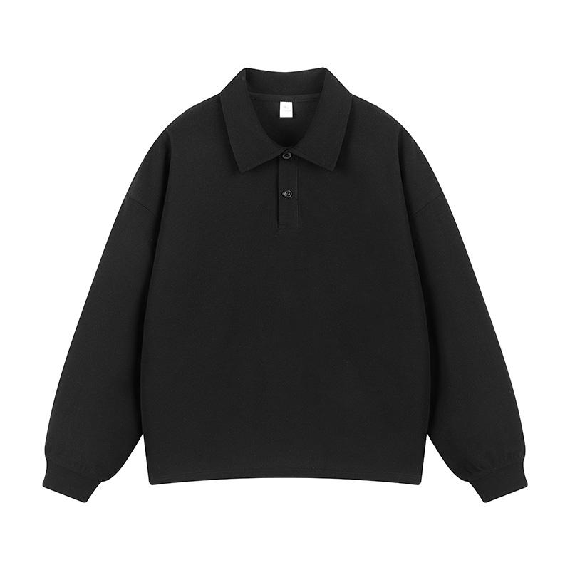 Men's Vintage Heavyweight Polo Shirt Long Sleeve T-Shirt Autumn Trendy Brand Turn-Down Collar Base Shirt Loose Top Gift for Husband Father Men's Vintage Heavyweight Polo Shirt Long Sleeve T-Shirt Autumn Trendy Brand Turn-Down Collar Base Shirt Loose Top Gift for Husband Father