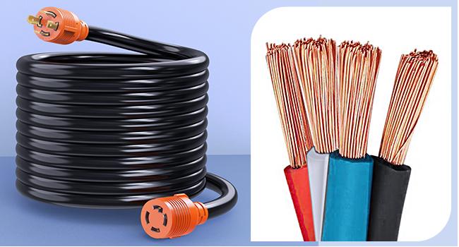 Nilight 30 Amp 25FT Generator Extension Cord 125/250V 7500 Watt Heavy Duty 10 Gauge Pure Copper STW Wire ETL Listed 4 Prong L14-30P L14-30R Cable for RV Camper Outdoor Use