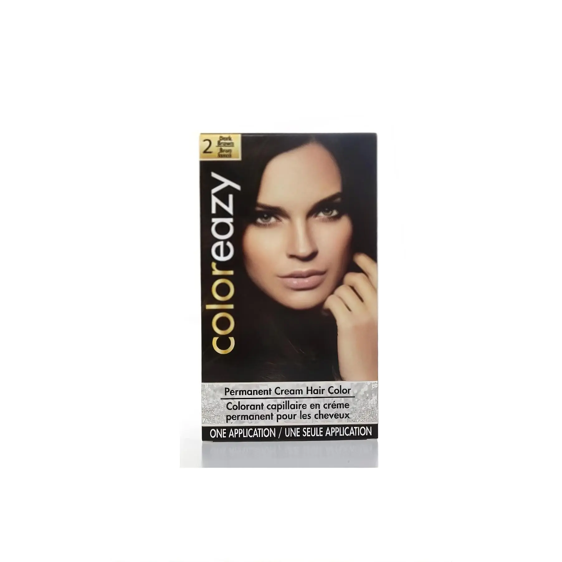 Coloreazy Permanent Cream Hair Color - 2 Pack - One Application - Colorant Capillaire en Crème - For Dark Hair Haircare