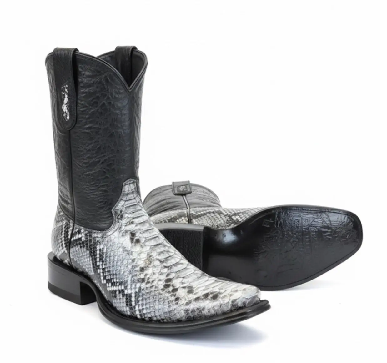 Men's Western Cowboy Boots with Dubai Print, Closed Toe Casual Ankle Boots for New Statement Styles