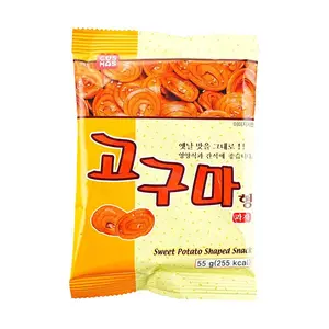 COSMOS Korean Sweet Potato Crisps - "Cat Ear" Rice Crackers, Nostalgic Snack, 55g
