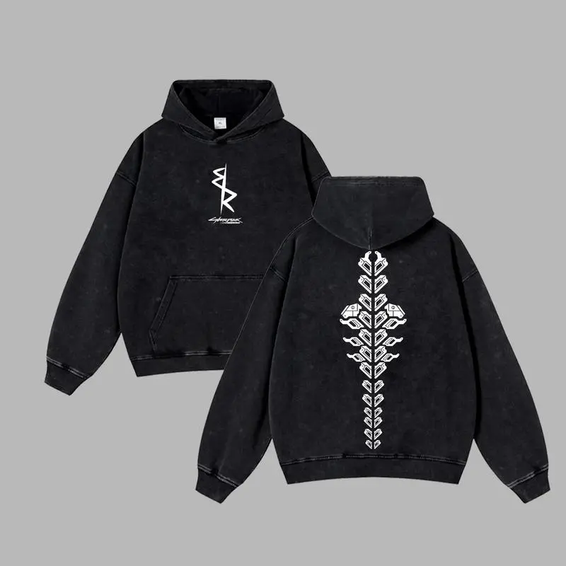 Cyberpunk Anime Retro Unisex Acid Washed T-Shirt, Hoodie, Oversized Unisex Anime Merch, Soft Cotton Streetwear Clothes, Unisex Manga Apparel, Gift for Anime Fans, Christmas Gift