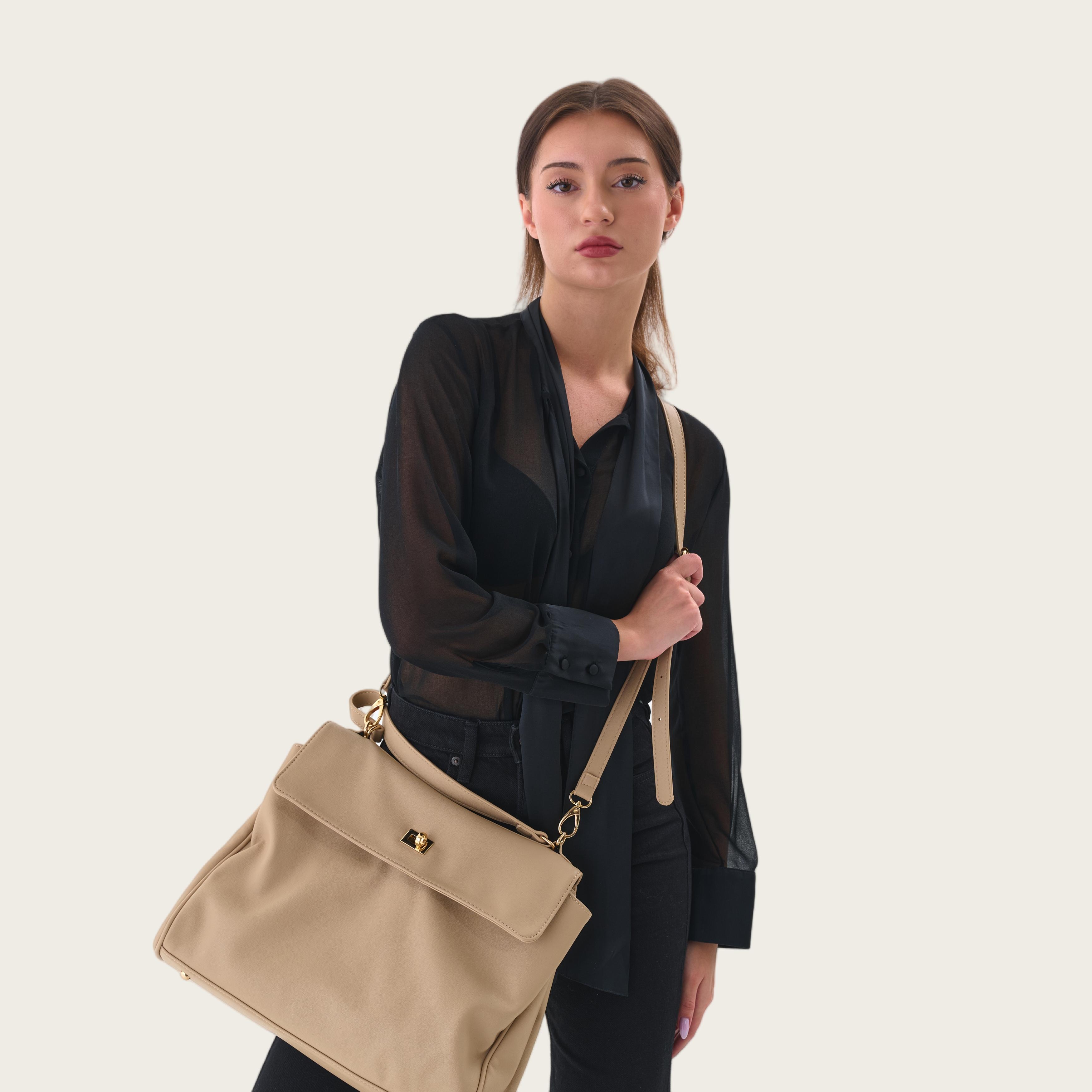 Tote Bags Leather for Women, Top Handle Bag, Trendy Luxury Hobo Handbag ,Lock Shoulder Crossbody Bag, Work Office Mother gifts