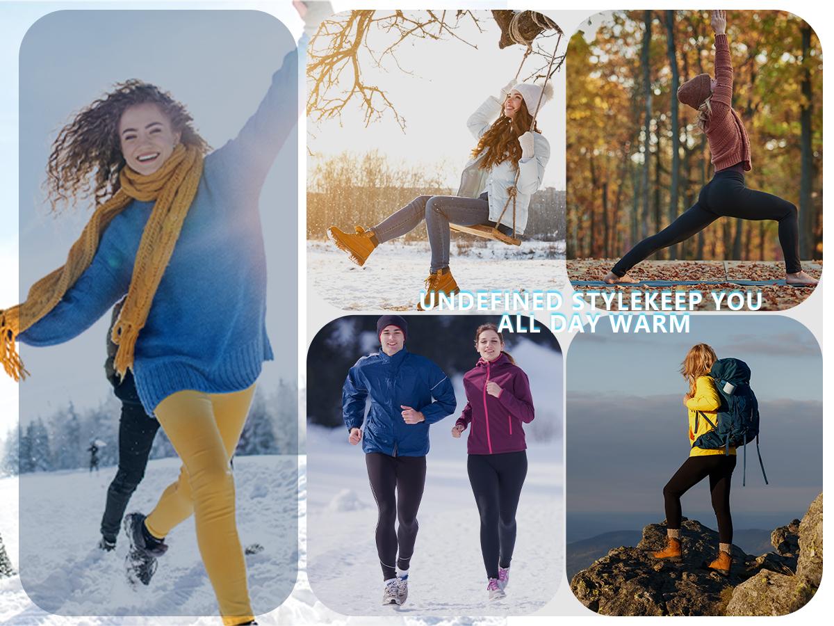 G Gradual Women's Leggings Fleece-lined Winter High-Waisted Water Resistant Warm Thermal Hiking Ski Walking Running Workout Gym Sportswear Bottoms with Pockets for Women Fitness Drawstring Training Pant