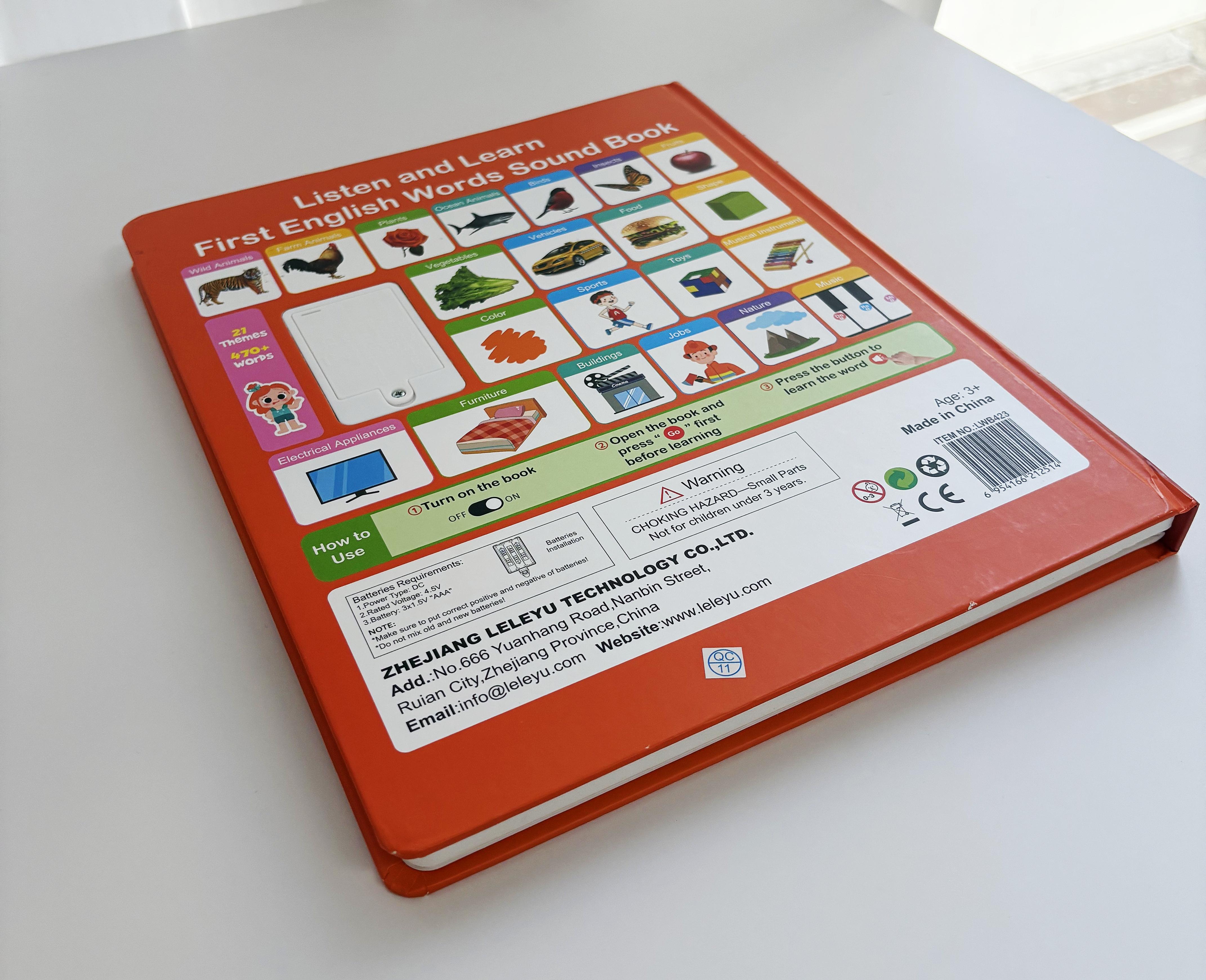 Educational Talking Sound Book with Piano Keys (Colorful Car Design) – 470+ Words, 21 Themes, 6 Songs | Interactive Press-to-Learn Learning Toy | Perfect Gift for Kids Ages 3–9